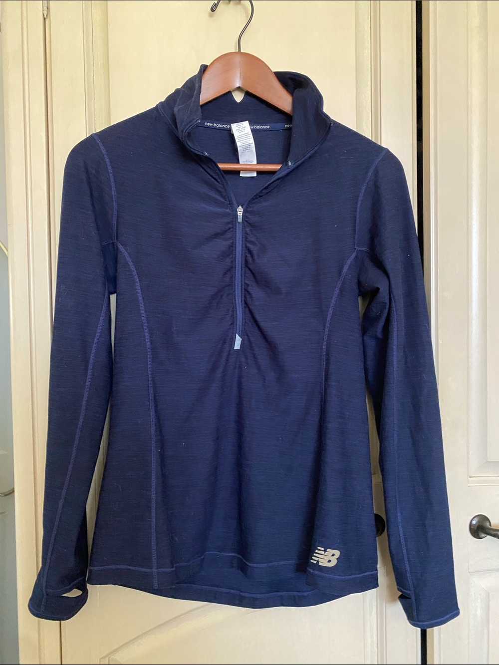 New Balance Women's Navy Half-Zip Cowl Performance Pullover